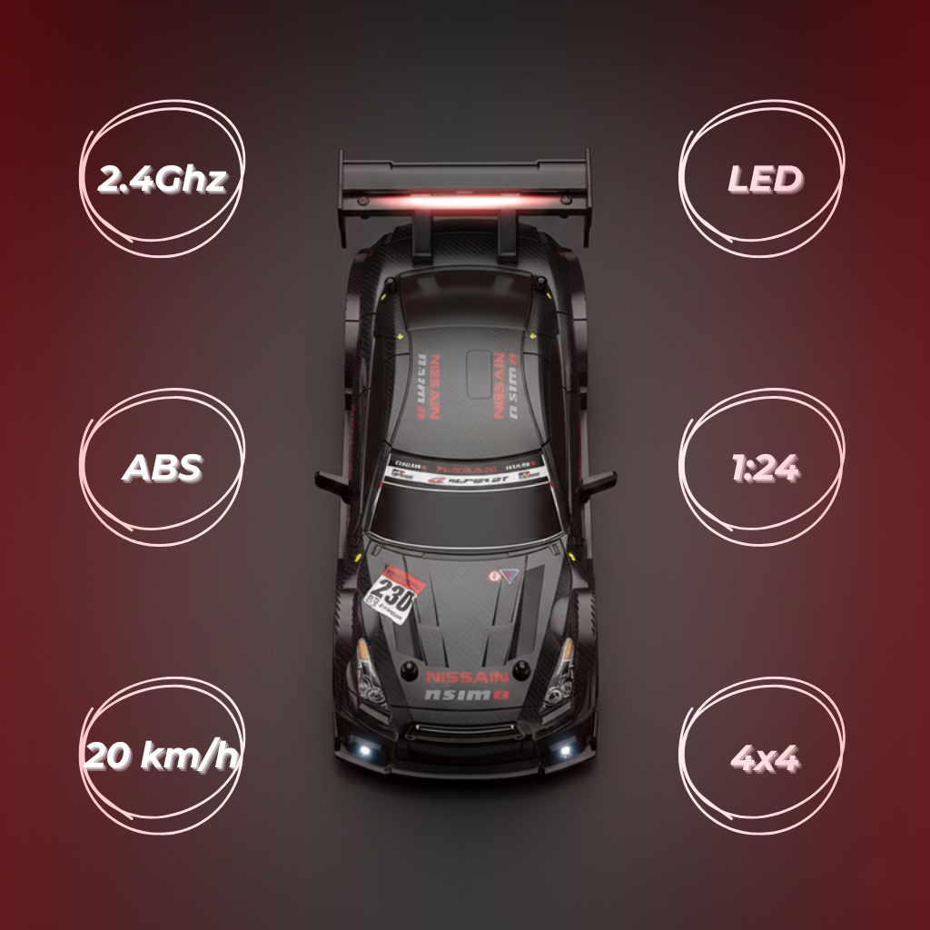 NISSAN 350Z BLACK - Autko Zdalnie Sterowane Drift RC - Legenda Driftu - Kompletny Zestaw