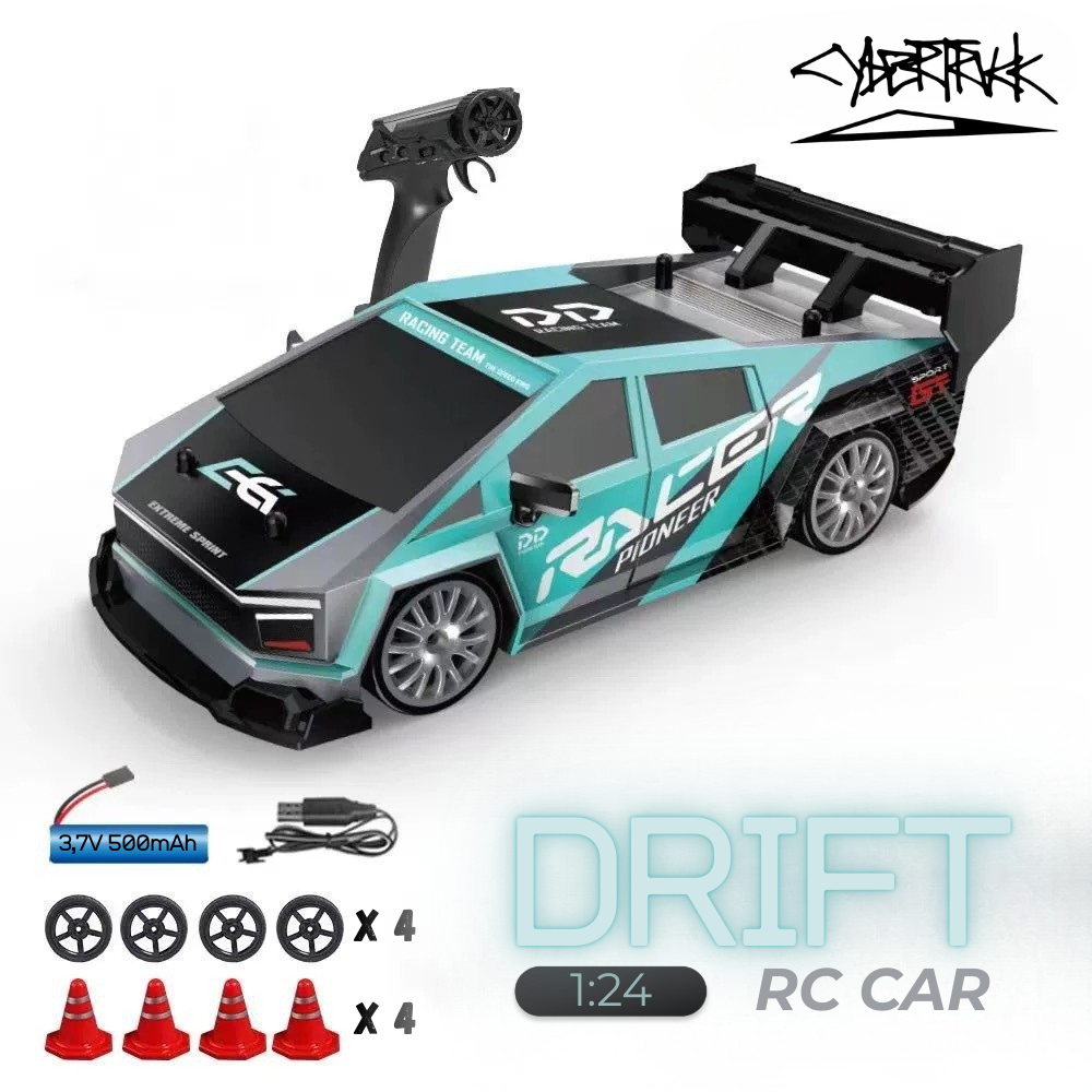 CYBERTRUCK CYAN - Autko Zdalnie Sterowane Drift RC - Legenda Driftu - Kompletny Zestaw - PRZEDSPRZEDAŻ