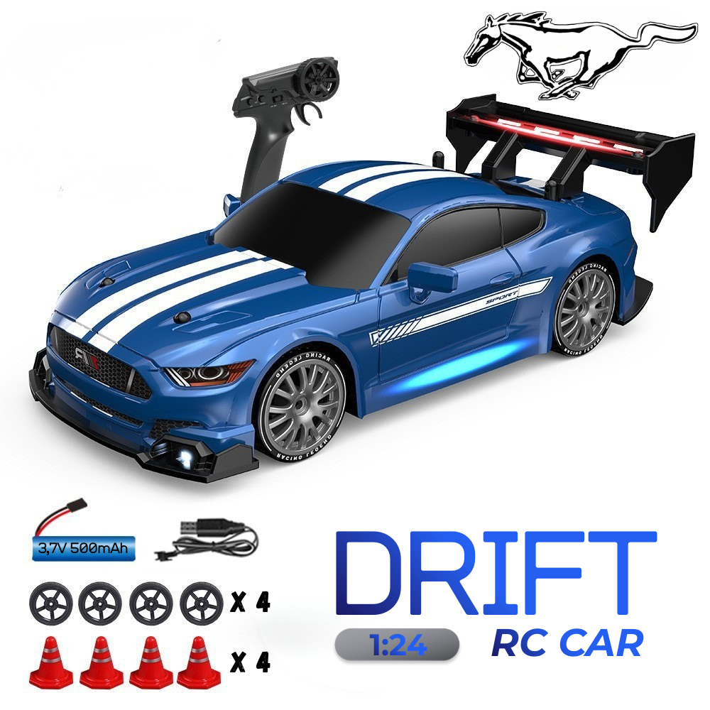 MUSTANG GT BLUE - Autko Zdalnie Sterowane Drift RC - Legenda Driftu - Kompletny Zestaw - PRZEDSPRZEDAŻ