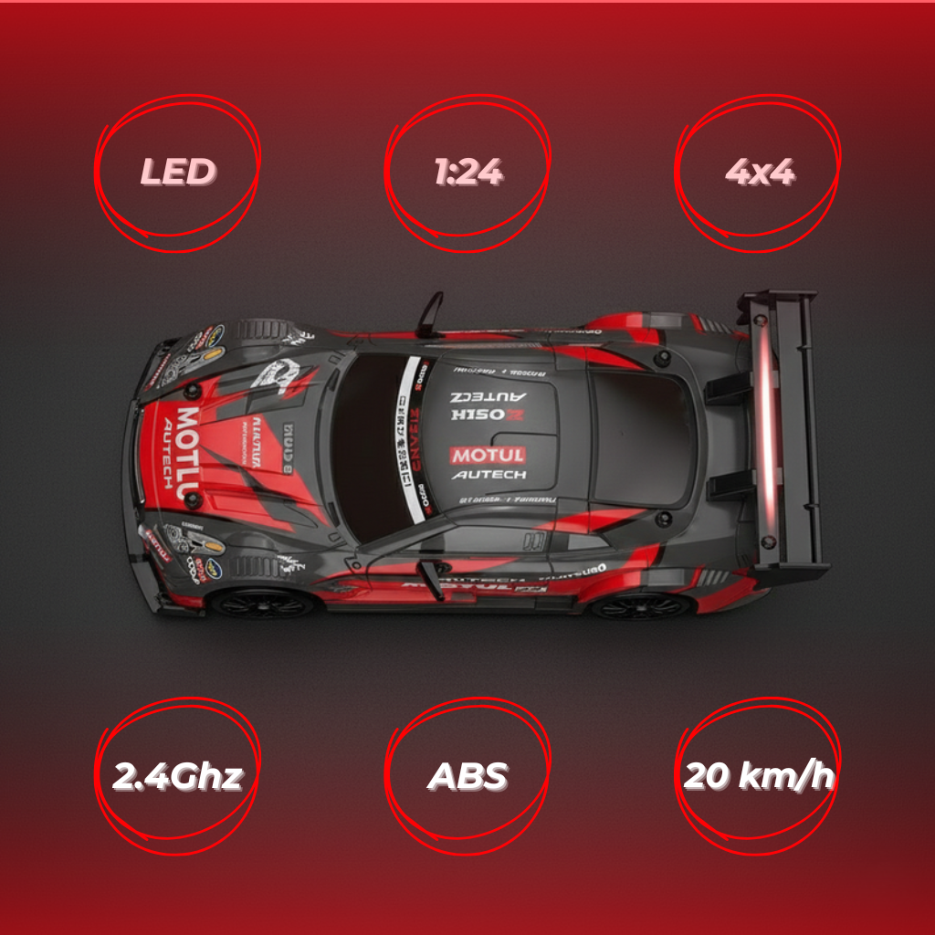 NISSAN 350Z RED  - Autko Zdalnie Sterowane Drift RC - Legenda Driftu - Kompletny Zestaw