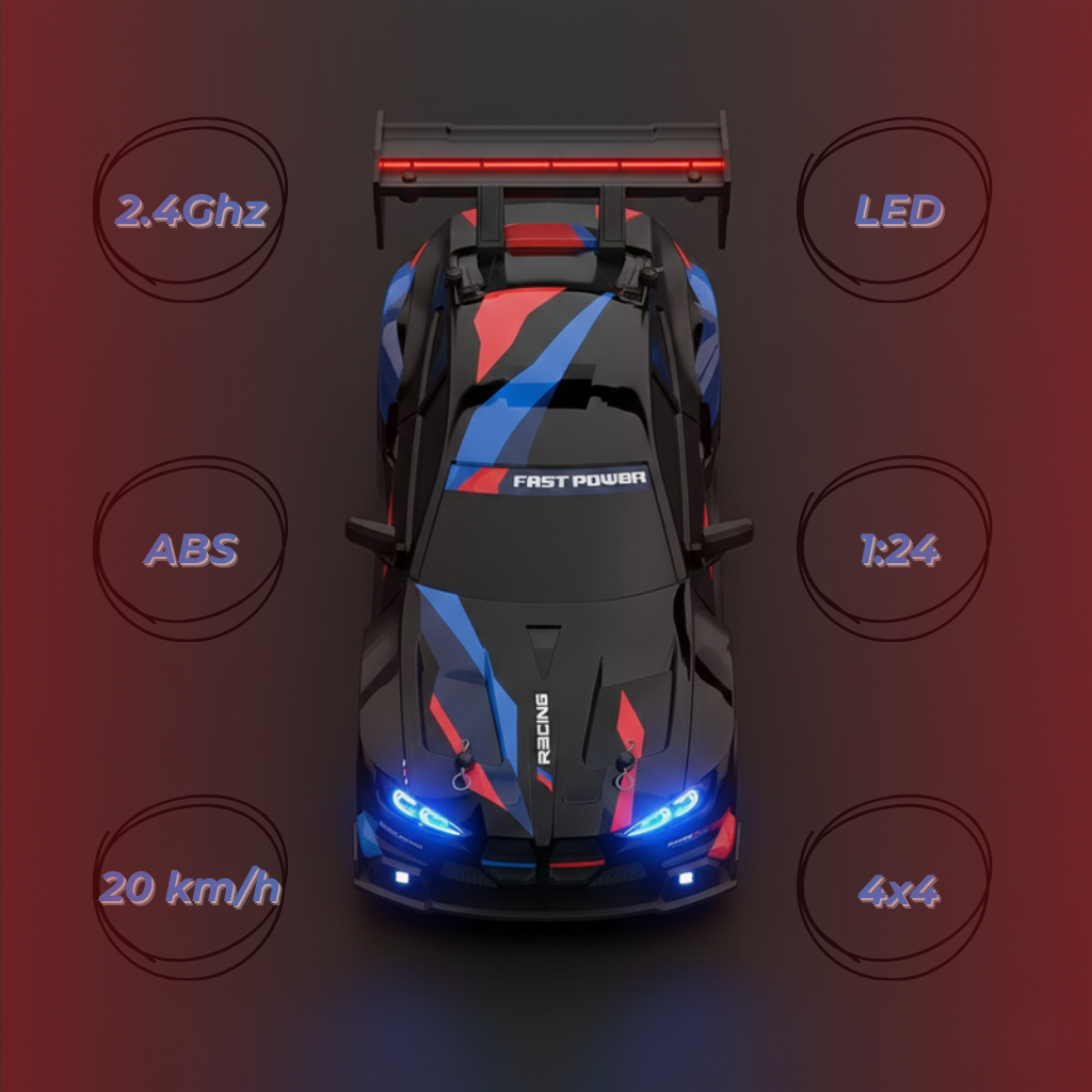 BMW M4 G82 BLACK - Autko Zdalnie Sterowane Drift RC - Legenda Driftu - Kompletny Zestaw - PRZEDSPRZEDAŻ