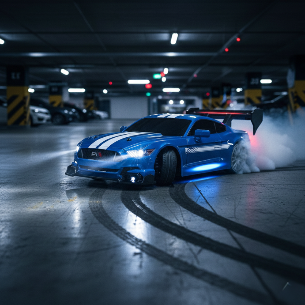 MUSTANG GT BLUE - Autko Zdalnie Sterowane Drift RC - Legenda Driftu - Kompletny Zestaw