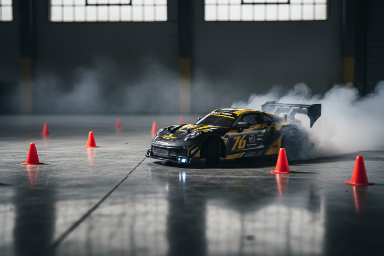PORSCHE 911 BLACK - Autko Zdalnie Sterowane Drift RC - Legenda Driftu - Kompletny Zestaw