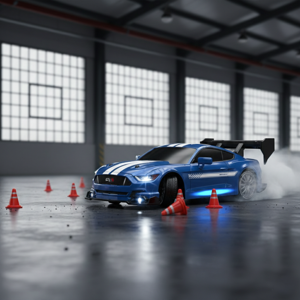 MUSTANG GT BLUE - Autko Zdalnie Sterowane Drift RC - Legenda Driftu - Kompletny Zestaw