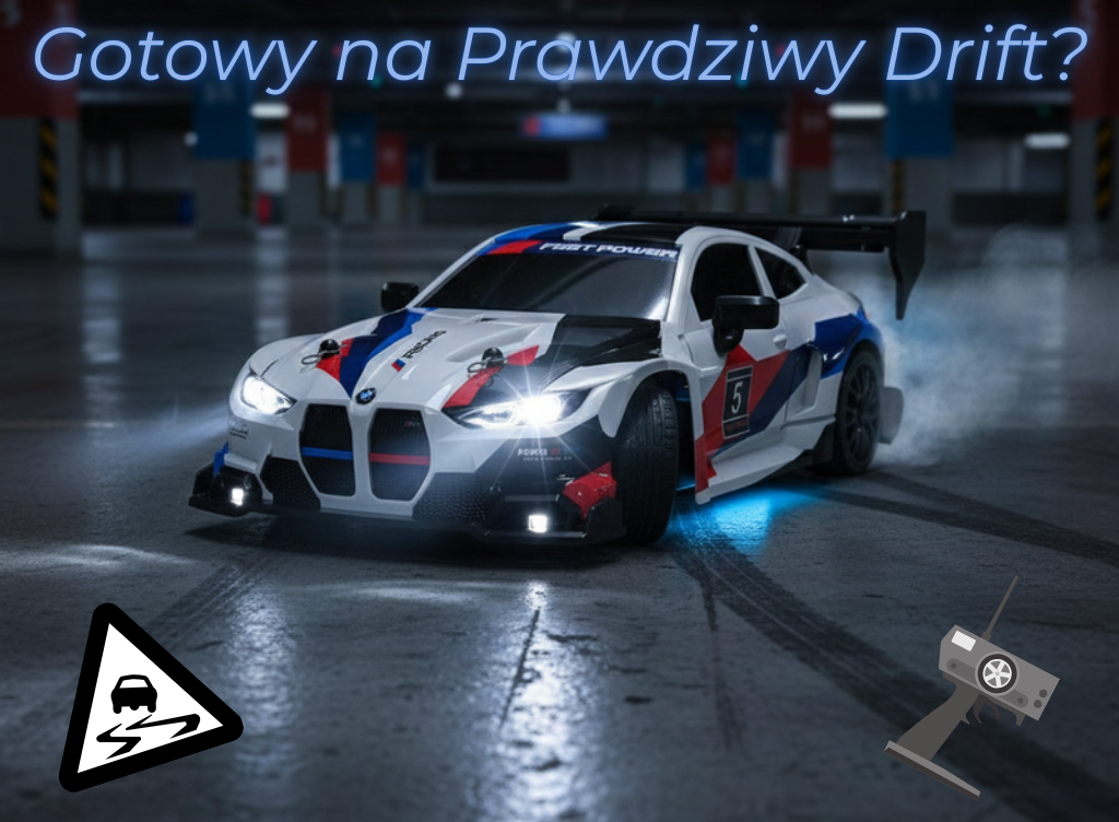 BMW M4 G82 WHITE - Autko Zdalnie Sterowane Drift RC - Legenda Driftu - Kompletny Zestaw - PRZEDSPRZEDAŻ