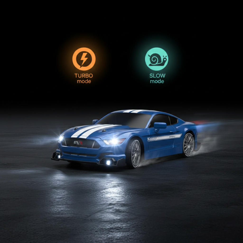 MUSTANG GT BLUE - Autko Zdalnie Sterowane Drift RC - Legenda Driftu - Kompletny Zestaw