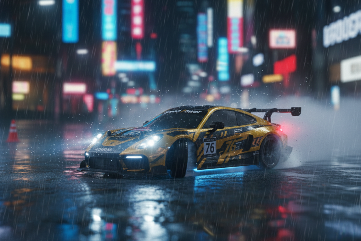 PORSCHE 911 BLACK - Autko Zdalnie Sterowane Drift RC - Legenda Driftu - Kompletny Zestaw