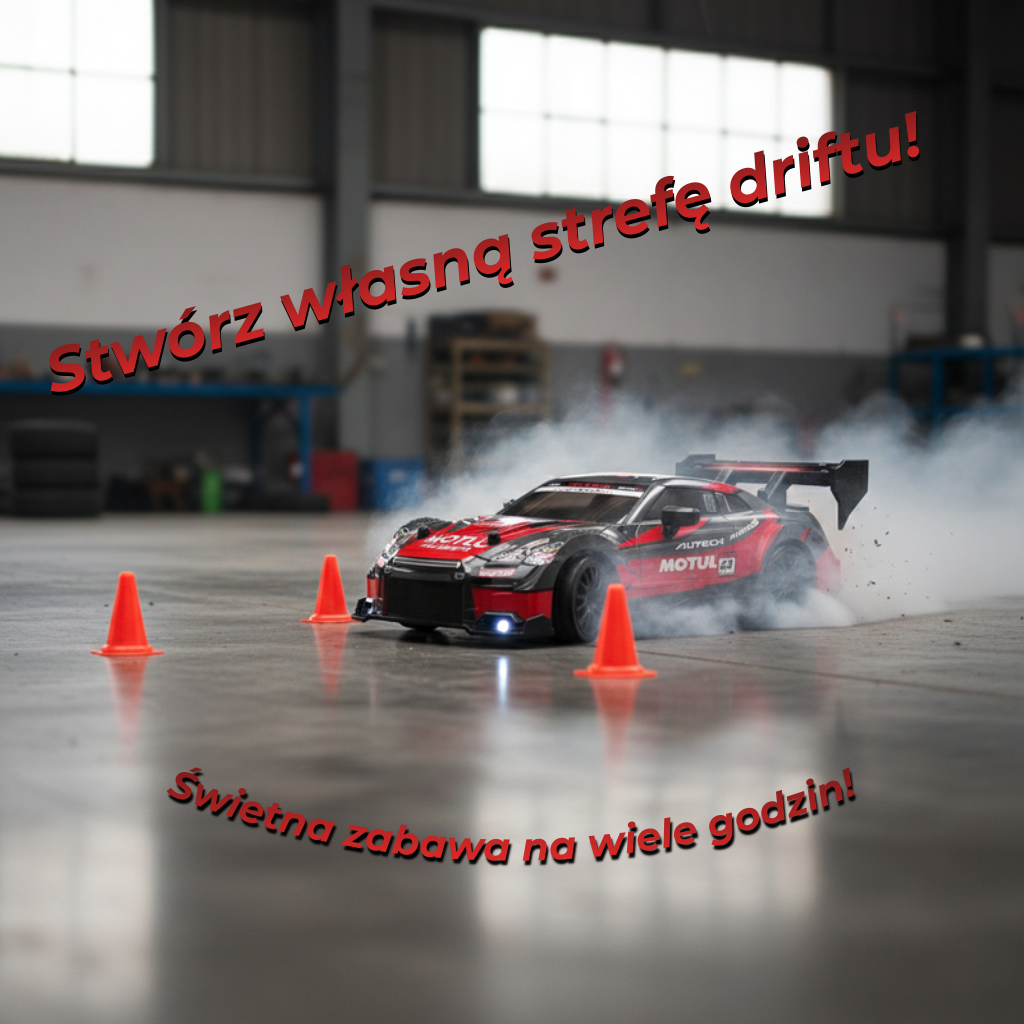 NISSAN 350Z RED  - Autko Zdalnie Sterowane Drift RC - Legenda Driftu - Kompletny Zestaw