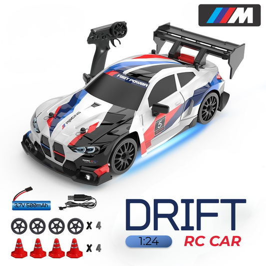 BMW M4 G82 WHITE - Autko Zdalnie Sterowane Drift RC - Legenda Driftu - Kompletny Zestaw - PRZEDSPRZEDAŻ