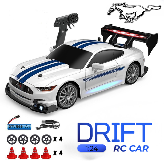 MUSTANG GT WHITE  - Autko Zdalnie Sterowane Drift RC - Legenda Driftu - Kompletny Zestaw - PRZEDSPRZEDAŻ