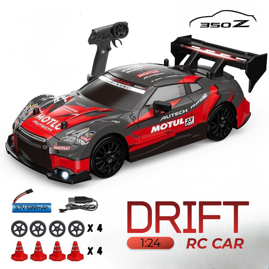 NISSAN 350Z RED  - Autko Zdalnie Sterowane Drift RC - Legenda Driftu - Kompletny Zestaw